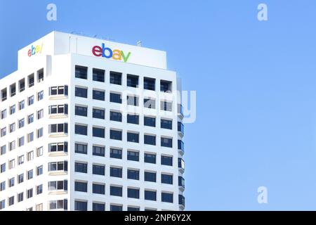 Sydney, Australien - 9. Februar 2023: EBay-Zentrale in Sydney, Australien. Teil der amerikanischen multinationalen eBay Inc. Mit Sitz in Kalifornien und Stockfoto