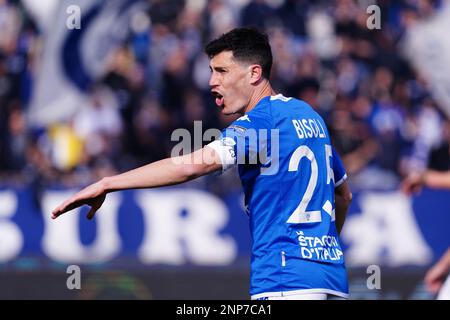 Brescia, Italien. 25. Februar 2023. Dimitri Bambi (Brescia Calcio) während des Spiels Brescia Calcio gegen SSC Bari, italienischer Fußball der Serie B in Brescia, Italien, Februar 25 2023 Kredit: Independent Photo Agency/Alamy Live News Stockfoto