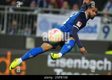 Darmstadt, Deutschland. 25. Februar 2023. Fußball: 2. Bundesliga, Darmstadt 98 - Hamburger SV, Matchday 22, Merck-Stadion am Böllenfalltor. Keanan Bennetts in Darmstadt. Kredit: Thomas Frey/dpa - WICHTIGER HINWEIS: Gemäß den Anforderungen der DFL Deutsche Fußball Liga und des DFB Deutscher Fußball-Bund ist es verboten, im Stadion aufgenommene Fotos und/oder das Spiel in Form von Sequenzbildern und/oder videoähnlichen Fotoserien zu verwenden oder verwenden zu lassen./dpa/Alamy Live News Stockfoto