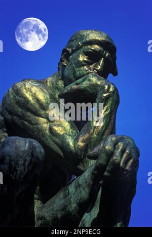 DENKER STATUE (© AUGUSTE RODIN 1909) RODIN-MUSEUM PARIS FRANKREICH Stockfoto