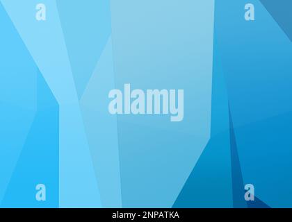 Abstrakter Hintergrund mit blauen, hellblauen und türkisfarbenen geometrischen Mustern und Formen. Lebendiger, hochauflösender Vollformathintergrund mit Kopierbereich. Stockfoto
