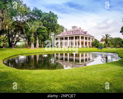 Houmas House and Gardens, Ca 1840, Herrenhaus und Plantage, historisch, National Register for Historic Places Burnside, Louisiana USA, USA Stockfoto