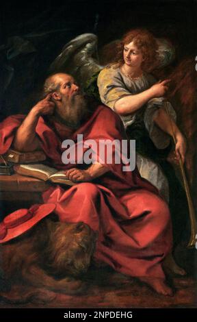 S. Girolamo e un angelo - olio su tela - Giuseppe Nuvolone - XVII secolo - Piacenza, chiesa di San Sisto Stockfoto