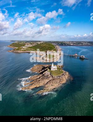 Murmelt Lighthouse aus der Luft. Stockfoto