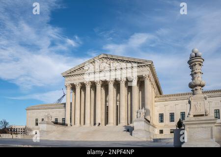 Fassade des US Suprement Court in Washington, DC Stockfoto