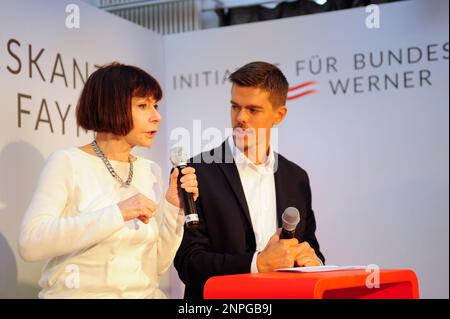 Wien, Österreich. 22. September 2013 Dolores Schmidinger (L) und Matthias Euler-Rolle (R) Stockfoto