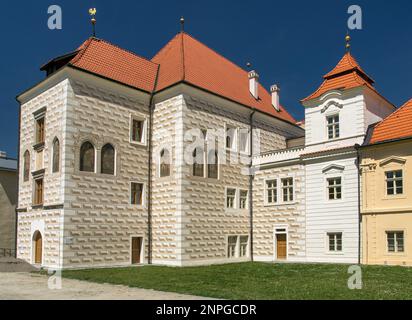 Zeliv Premonstratenserkloster, Trckuv hrad und Abtei, Barockarchitektur von Jan Blazej Santini Aichel, Bezirk Pelhrimov in der Region Vysocina Stockfoto