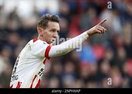 EINDHOVEN - Luuk de Jong von PSV Eindhoven während des niederländischen Premier-League-Spiels zwischen PSV Eindhoven und FC Twente am 26. Februar 2023 im Phillips-Stadion in Eindhoven, Niederlande. ANP MAURICE VAN STONE Stockfoto