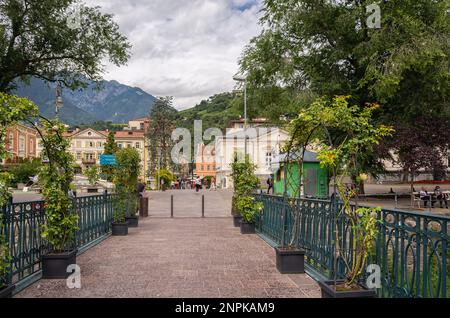 Historisches Zentrum der Stadt Merano - Provinz Bozen, Südtirol - Trentino Alto Adige, Norditalien, Europa Stockfoto