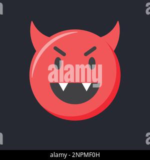 Emoji-Symbol. Wütendes und böses Emoticon, Vektordarstellung Stock Vektor