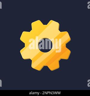 Element der Spiele-UI. Symbol für Einstellungen der Benutzeroberfläche für Spiele. vektordarstellung. Stock Vektor