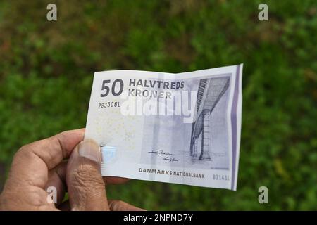 Kopenhagen/Dänemark 18..September 2018..Dänische Ekonimie und 50 halvtreds kroner . . (Foto.Francis Joseph Dean / Deanpictures. Stockfoto