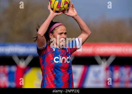 Hayes Lane, Bromley, Großbritannien. 26. Februar 2023. Crystal Palace Mittelfeldspieler Kirsten Reilly (11) während des Barclays FA Frauen Championship-Spiels zwischen Crystal Palace und Sheffield United in Hayes Lane, Bromley, England. (Stephen Flynn/SPP) Kredit: SPP Sport Press Photo. Alamy Live News Stockfoto