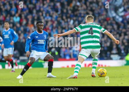 Glasgow, Großbritannien. 26. Februar 2023. UK. Im Finale des Viaplay Cup spielten die Rangers vs Celtic im Hampden Park in Glasgow. Kredit: Findlay/Alamy Live News Stockfoto