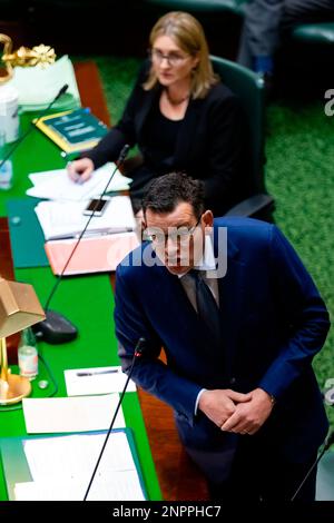 MELBOURNE, AUSTRALIEN - Juni 16: Der umkämpfte Premierminister Daniel