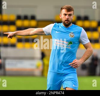 H&W Welders FC gegen Knockbreda FC, Samstag, 25. Februar 2023, Blanchflower Stadium, Belfast, Lough 41 Championship. Stockfoto