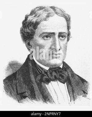 1850 Ca , ITALIEN : der italienische Dichter und Schriftsteller Giovanni Berchet ( 1783 - 1851 ). - SCRITTORE - LETTERATO - LETTERATURA - LITERATUR - POETA - POESIA - POESIE - POESIE - ROMANTICISMO - ROMANTICO - ITALIA - Graviertes Porträt - Incisione - Illustration - illustrazione ------ ARCHIVIO GBB Stockfoto