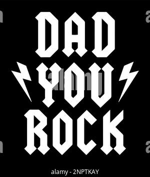 Dad, Du Bist Der Größte. Typographische Designvorlage für Vatertag. Stock Vektor