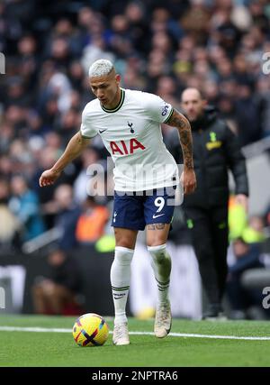 London, Großbritannien. 26. Februar 2023. Richarlison of Tottenham während des Premier League-Spiels im Tottenham Hotspur Stadium, London. Der Bildausdruck sollte lauten: David Klein/Sportimage Credit: Sportimage/Alamy Live News Stockfoto