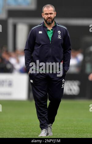 Andy Farrell Cheftrainer von Irland während des Six Nations Rugby-Spiels zwischen Italien und Irland im Stadio Olimpico in Rom am 25. Februar 2023. Pho Stockfoto