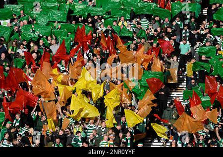 Glasgow, Großbritannien. 26. Februar 2023. Keltische Fans beim Spiel der Scottish League Cup im Hampden Park, Glasgow. Der Bildausdruck sollte lauten: Neil Hanna/Sportimage Credit: Sportimage/Alamy Live News Stockfoto