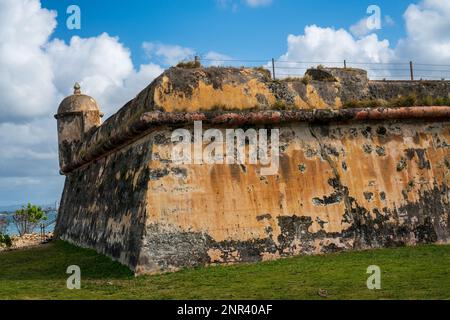 Das historische Fort San Juan De La Cruz auch als "El Canuelo von San Juan Puerto Rico bekannt Stockfoto