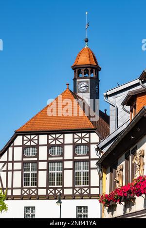 Bilder von Gernrode im Rathaus von Harz Stockfoto