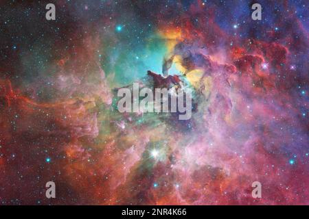 Weltraumkunst. Starfield. Tolle Nebel. Elemente dieses Bildes, bereitgestellt von der NASA Stockfoto