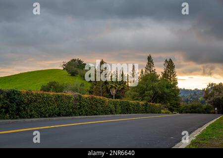 Schnee auf dem Berg Diablo Stockfoto