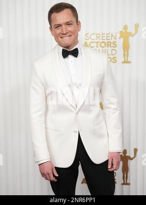 Taron Egerton wird am Sonntag, den 26. Februar 2023, bei den 29. Annual Screen Actors Guild Awards im Fairmont Century Plaza in Los Angeles, Kalifornien, verliehen. (Foto: Sthanlee B. Mirador/Sipa USA) Stockfoto