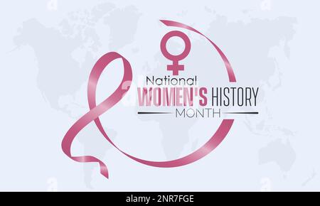 National Women's History Month. Oft übersehene Frauenbeiträge zur Geschichtskonzeptkampagne am März Stock Vektor
