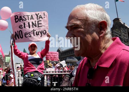 Nicht exklusiv: 26. Februar 2023, Mexiko-Stadt, Mexiko: Der ehemalige Präsident der Organisation für wirtschaftliche Zusammenarbeit und Entwicklung, Jose Angel G. Stockfoto