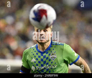 26. Februar 2023: = während des MLS-Fußballspiels zwischen den Colorado Rapids und dem Seattle Sounders FC im Lumen Field in Seattle, WA. Steve Faber/CSM Stockfoto