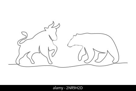 Börse: Eine Linie auf weißem Hintergrund Stock Vektor