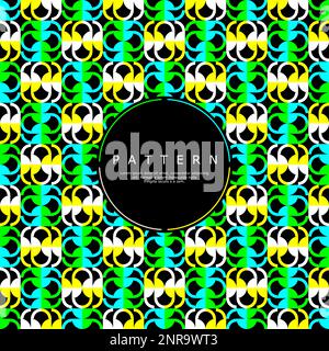 Moderne farbenfrohe Röhrenlinie mit kunstvollem, nahtlosem Muster. Lustige Kapselkurvenform. Stock Vektor