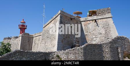 Santa Catarina Fort von Figueira da Foz, Portugal. Langformat Stockfoto