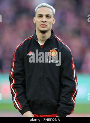 London, Großbritannien. 26. Februar 2023. Antony of Manchester United während des Carabao Cup-Spiels im Wembley Stadium, London. Das Bild sollte lauten: Paul Terry/Sportimage Credit: Sportimage/Alamy Live News Stockfoto