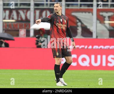 Mailand, Italien. 26. Februar 2023. Mailand 26. Februar 2023 Stadio G Meazza Italienische Meisterschaftsserie A Tim 2022/23 AC Mailand - Atalanta BC auf dem Foto : Zlatan Ibrahimovic Ph Antonio Saia Kredit: Christian Santi/Alamy Live News Stockfoto