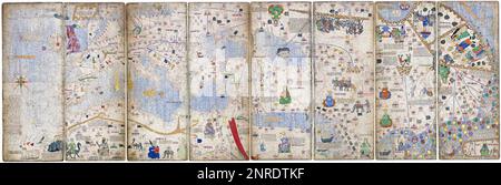 Katalanischer Atlas, 1375, Künstler Cresques Abraham (1325-1387) Stockfoto