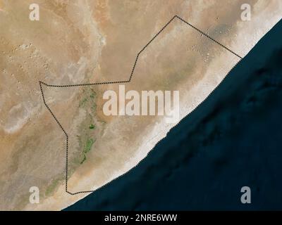 Shabeellaha Dhexe, Region Somalia Festland. Satellitenkarte mit niedriger Auflösung Stockfoto