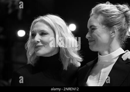 23. Februar 2023, Berlin, Deutschland: Todd Field, Cate Blanchett, Sophie Kauer und Nina Hoss nehmen an der TAR-Premiere während des 73. Berlinale International Film Festival Berlin am 23. Februar 2023 in Berlin Teil (Kreditbild: © Beata Siewicz/Pacific Press via ZUMA Press Wire) REDAKTIONELLER GEBRAUCH! Nicht für den kommerziellen GEBRAUCH! Stockfoto