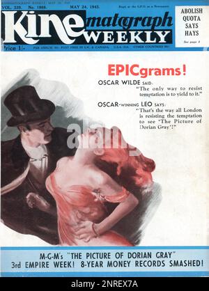 HURD HATFIELD im BILD VON DORIAN GRAY 1945 Regisseur / Drehbuch ALBERT LEWIN nach dem Roman von Oscar Wilde Produzent Pandro S. Berman Metro Goldwyn Mayer (MGM) Stockfoto