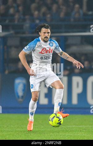 Empoli, Italien. 25. Februar 2023. Neapels Mario Rui während des Empoli FC vs SSC Napoli, italienisches Fußballspiel Serie A in Empoli, Italien, Februar 25 2023 Kredit: Independent Photo Agency/Alamy Live News Stockfoto