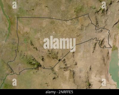 Ost-Äquatorien, Staat Südsudan. Satellitenkarte mit niedriger Auflösung Stockfoto