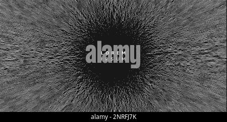Kleine Partikel bewegen sich aus der Mitte heraus. Array mit dynamischen Partikeln. Abstraktes Gitterdesign. Vektordarstellung im Technologiestil. Kann für Sci verwendet werden Stock Vektor