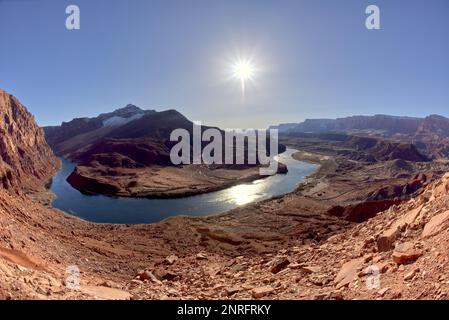 Lee's Ferry vom Spencer Trail aus gesehen Stockfoto