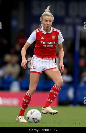 Arsenals Leah Williamson in Aktion beim Vitality Women's FA Cup in der fünften Runde in Kingsmeadow, London. Foto: Sonntag, 26. Februar 2023. Stockfoto