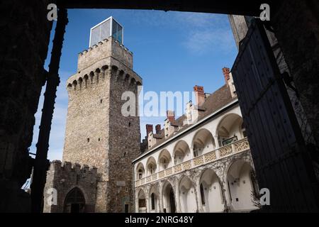 Turm von Schloss Rothschild in Waidhofen an der Ybbs, Mostviertel, Niederösterreich, Österreich Stockfoto