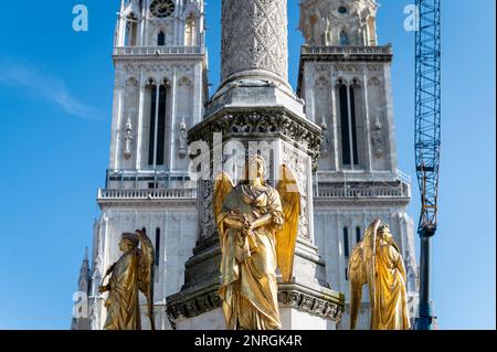 Denkmal der Himmelfahrt der Heiligen Jungfrau Maria in Zagreb, Zagreb Kathedrale, Zagreb, Kroatien Stockfoto