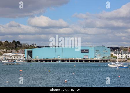 Princess Yachts Stonehouse Pool Fabrik in Plymouth Stockfoto